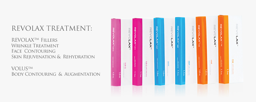 REVOLAX�� Fillers Wrinkle Treatment Face  Contouring Skin Rejuvenation &  Rehydration VOLUS�� Body Contouring  &  Augmentation